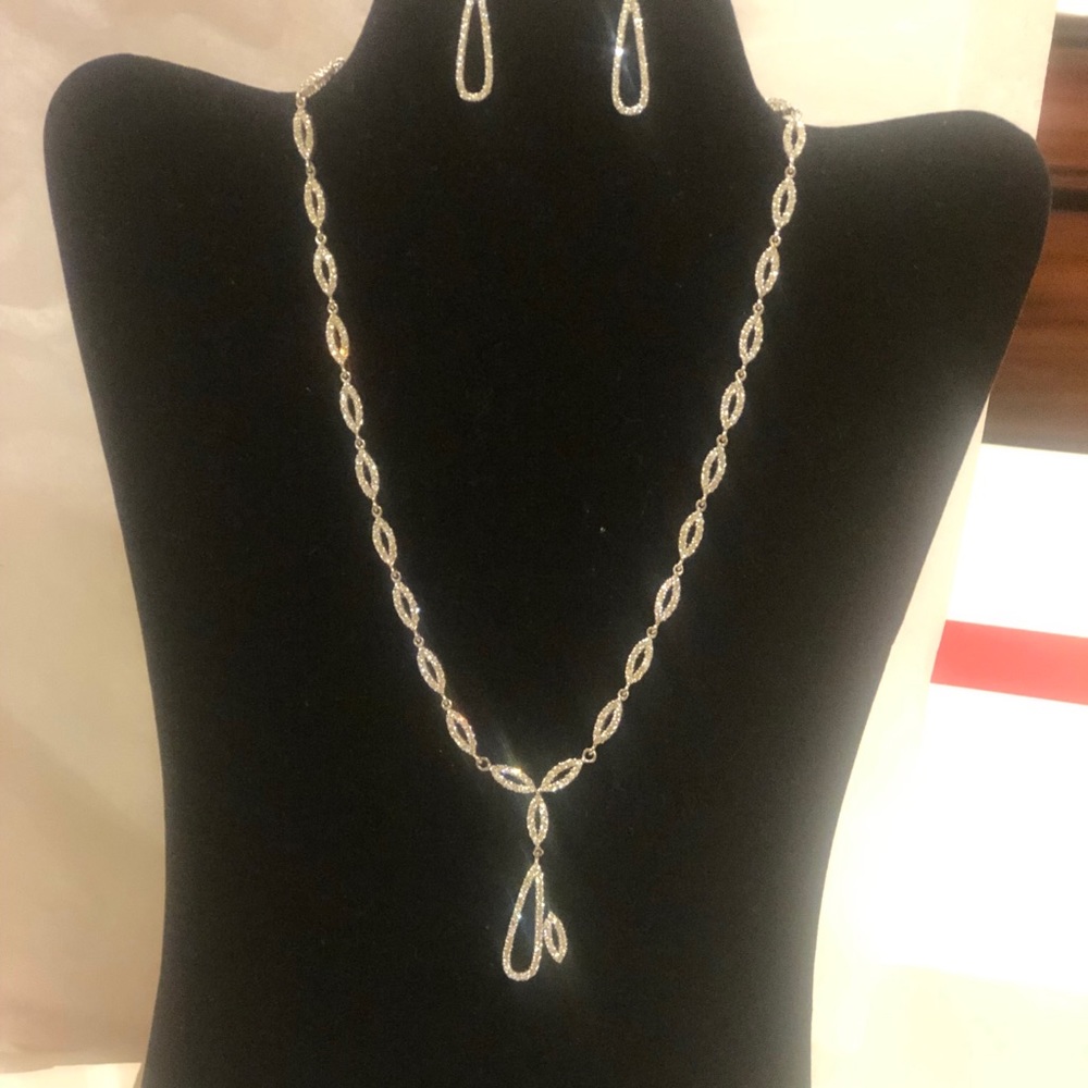 Fancy Sterling Silver Cubic Zirconia Eternity Set - Picture 2 of 6